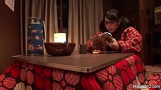 Japanese slut masturbates