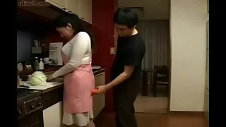 Hot Japanese Asian step Mummy fucks will not hear of not far from Kitchen
